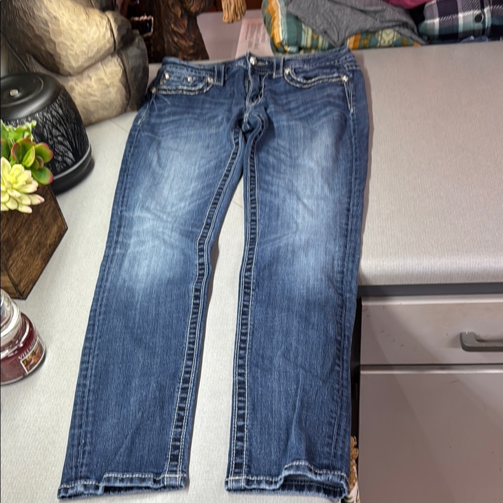 Miss Me Women's Skinny Jeans - Dark Blue